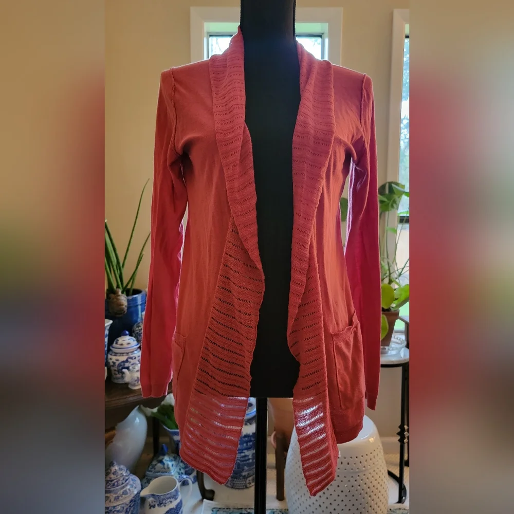 Banana Republic Red Open-Front Cardigan - Picture 1 of 7